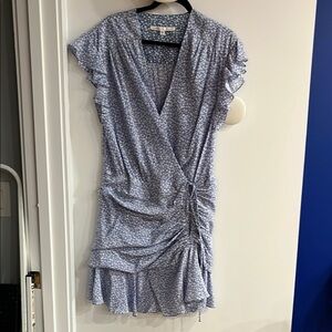 Veronica Beard Floral Wrap Dress in Blue